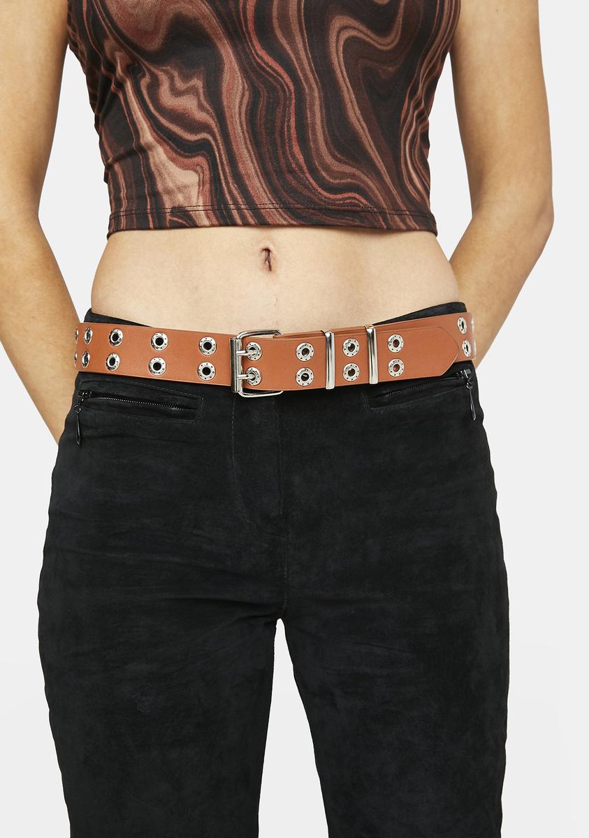 Double Grommet Sturge Belt - Brown – Dolls Kill
