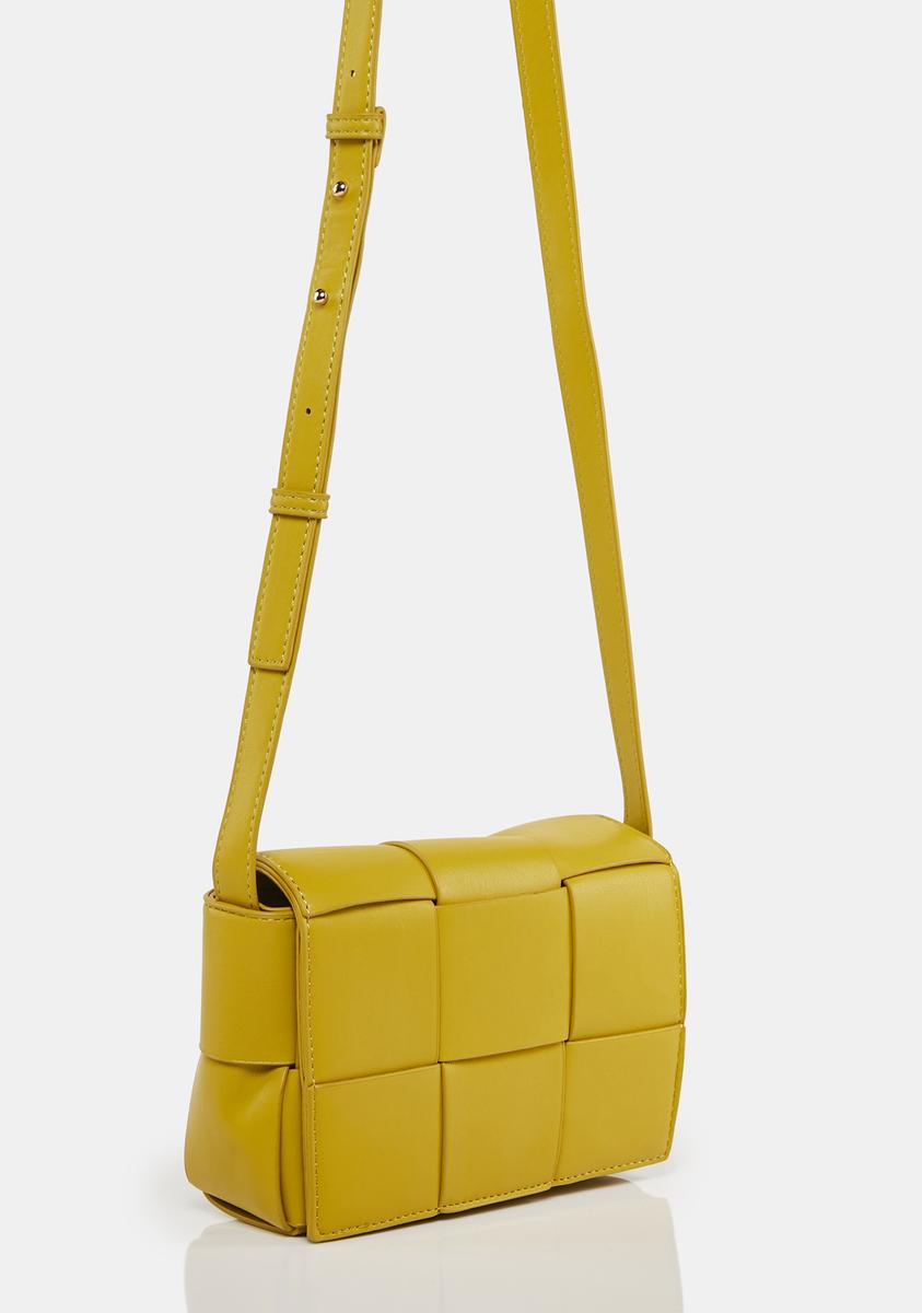 Camilla Crossbody Bag in Bright Yellow Vinyl 