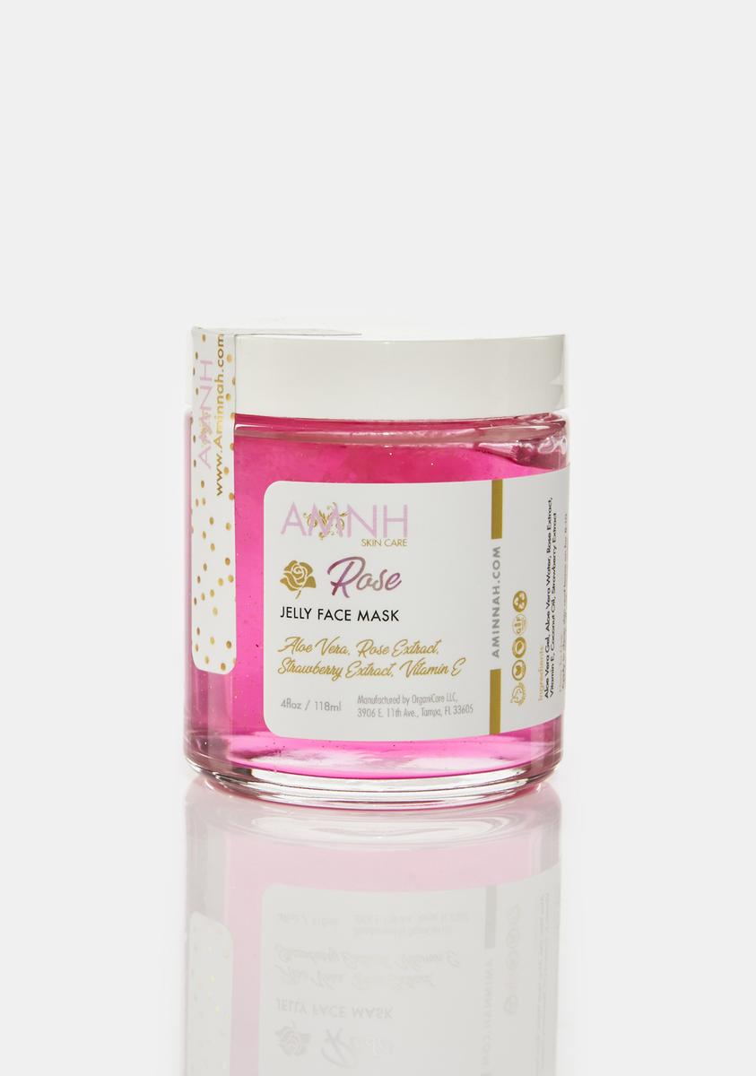 AMINNAH Rose Jelly Face Mask Pink Dolls Kill