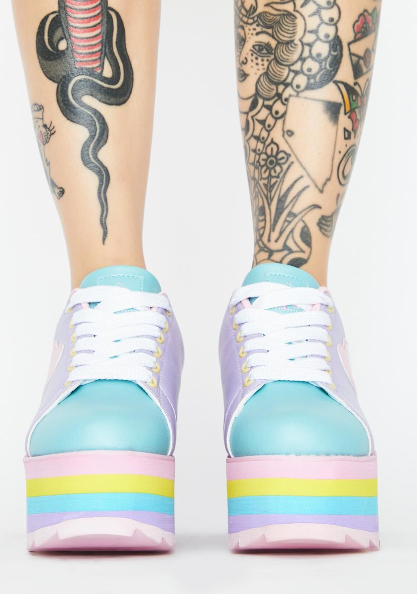 Y.R.U. Pastel Lala Platform Sneakers – Dolls Kill