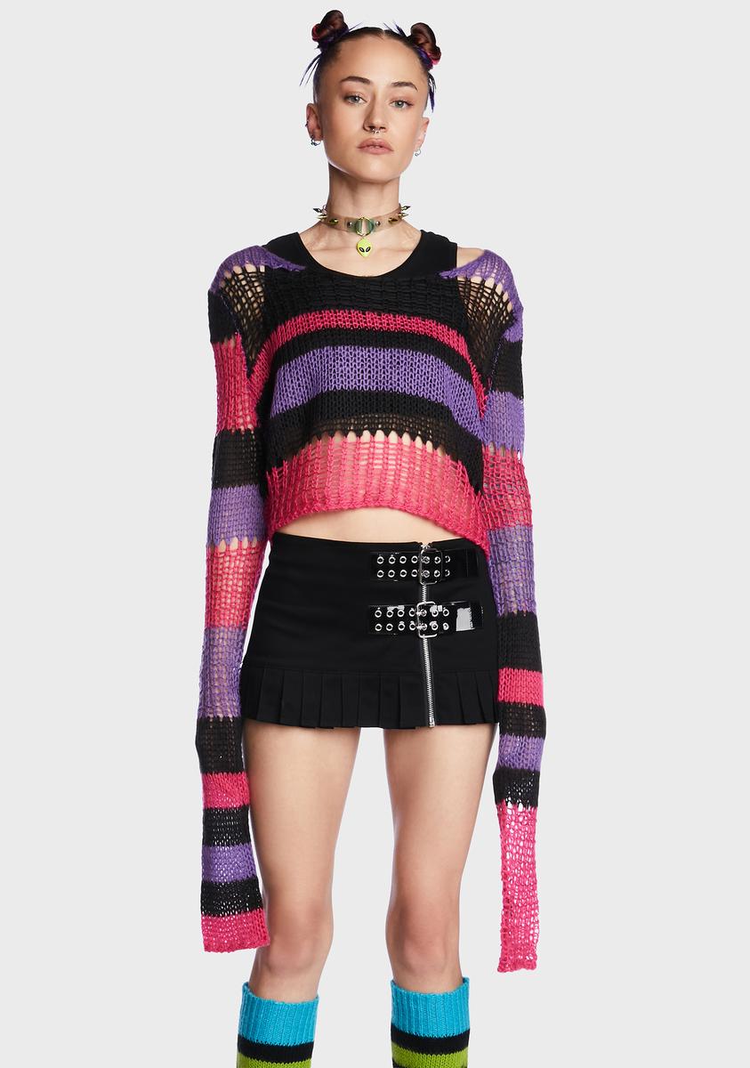 Current Mood Knit Striped Sweater – Dolls Kill