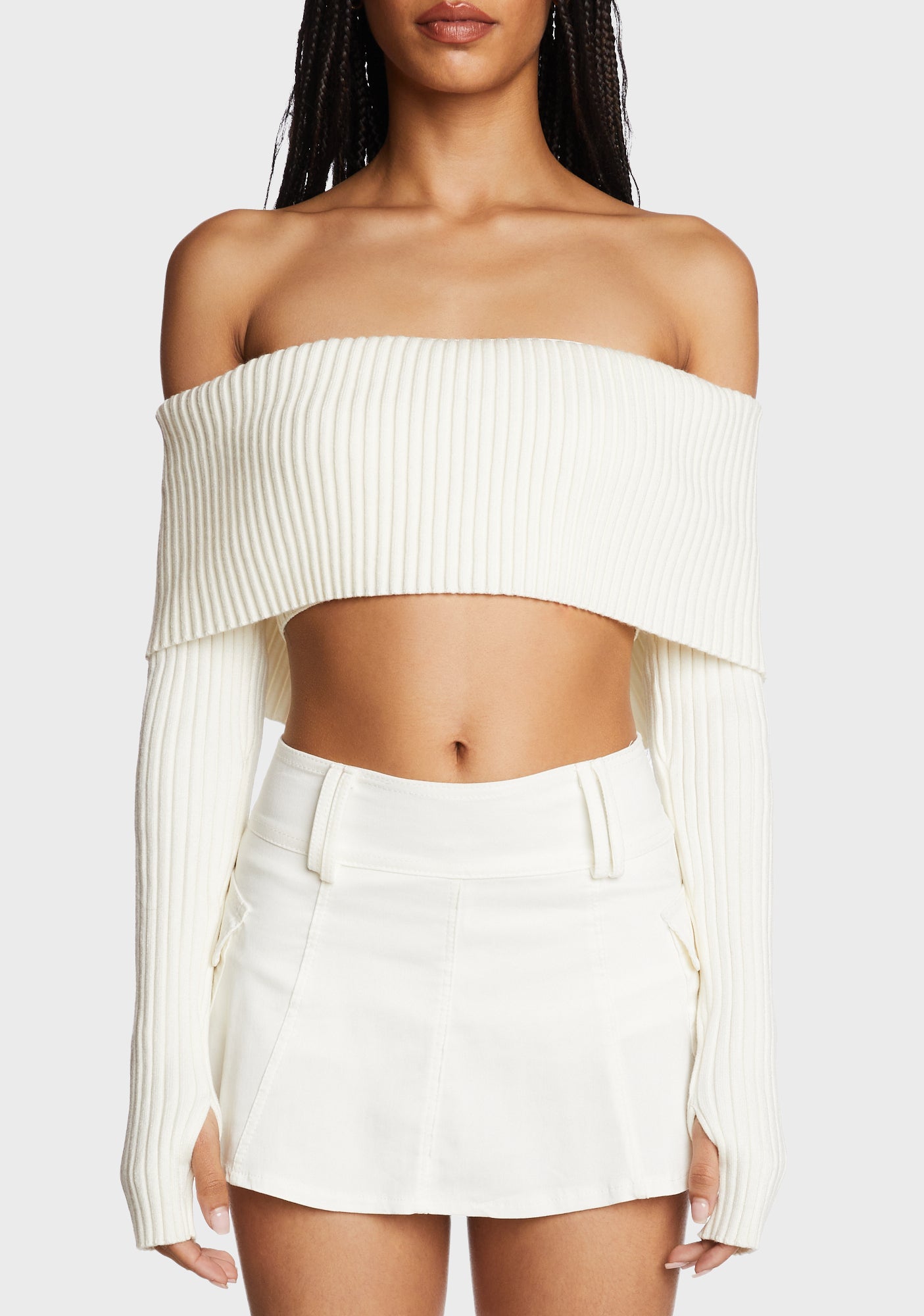 edikted sweater dress Edikted Ribbed Off The Shoulder Sweater