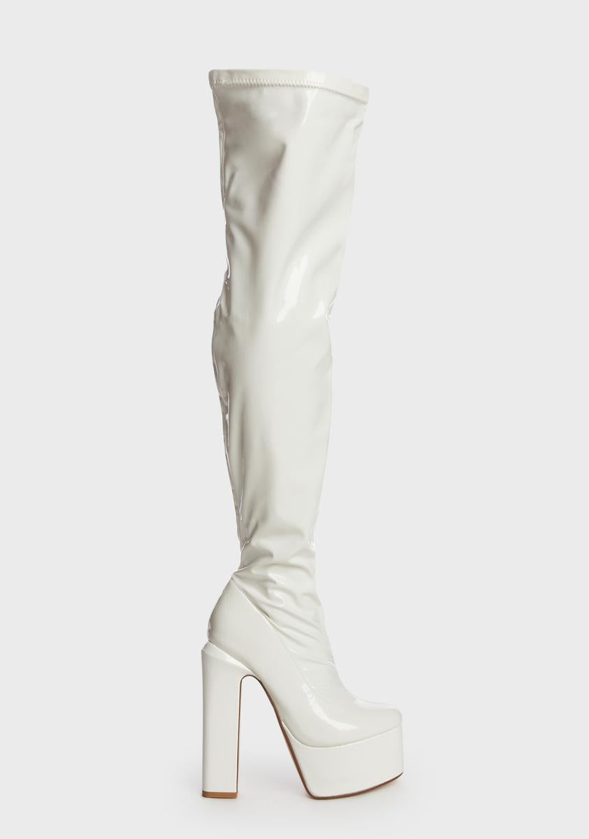 Cranston Thigh-High Boots Lemon Drop by Privileged,New Products : American Fashion Style Bags On Sale