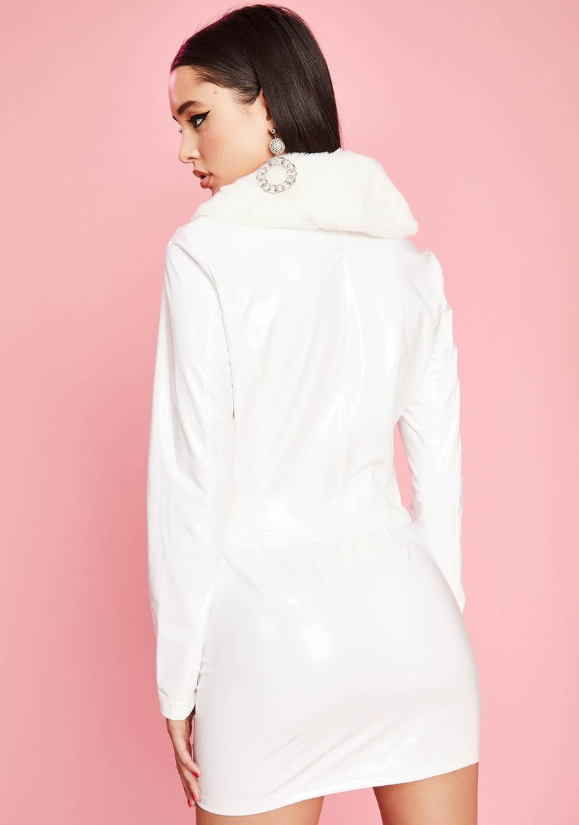 White patent jacket sale