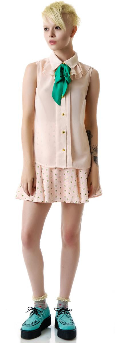 Bow Tie Sleeveless Shirt,All Products : American Fashion Style Bags On Sale