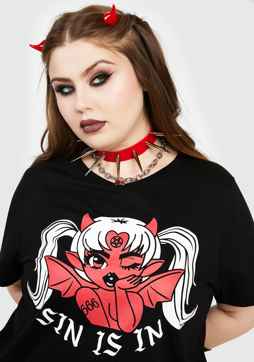 Plus Sin Is In Oversized Graphic Tee Current Mood,Specials : American Fashion Style Bags On Sale Plus Sin Is In Oversized Graphic Tee Current Mood,Specials : American Fashion Style Bags On Sale
