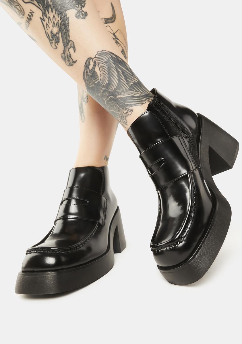 Vagabond Heeled Loafer Boots - – Dolls Kill