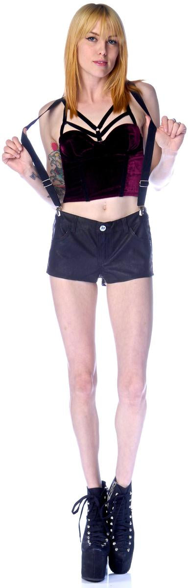 Trouble Suspender Vegan Shorts,Specials : American Fashion Style Bags On Sale Trouble Suspender Vegan Shorts,Specials : American Fashion Style Bags On Sale
