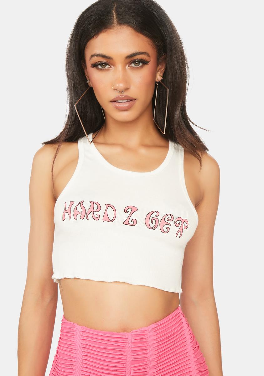 Rib Crop Tank Top - Apparel - PINK