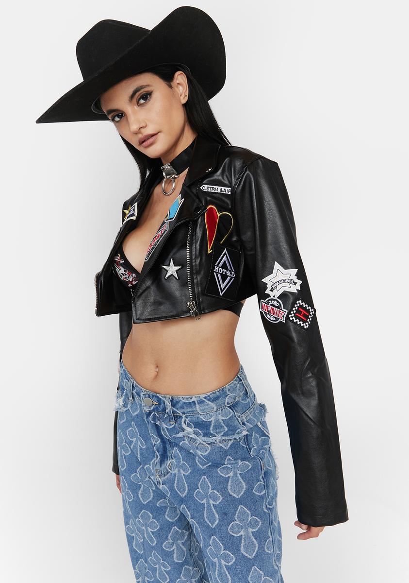 Drinks On Me Vegan Leather Jacket