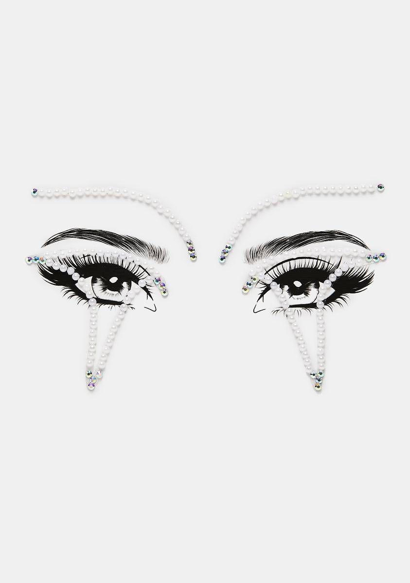 Pearl Rhinestone Eye Gem Pack - White – Dolls Kill