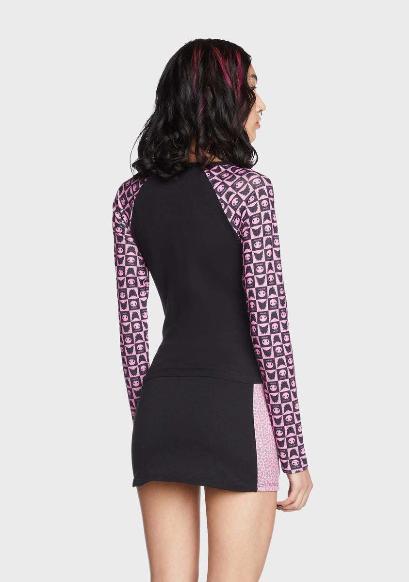 NGOrder Kuromi Graphic Long Sleeve Top Multi Dolls Kill