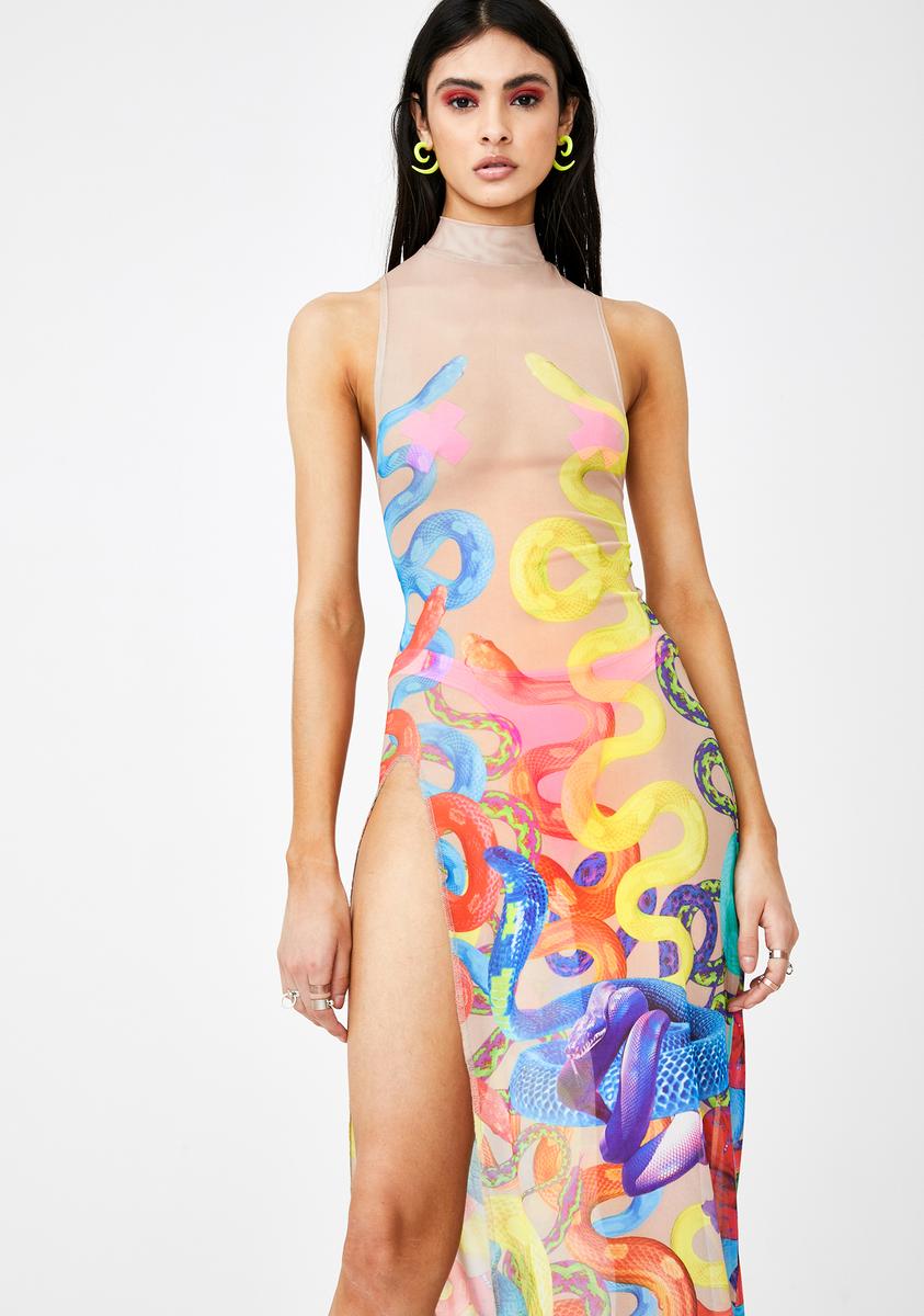 Jaded London Climbing Snakes High Neck Maxi Dress – Dolls Kill