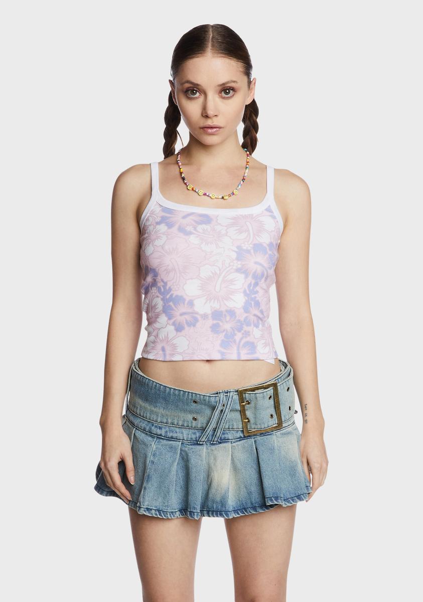 Hibiscus Crop Tank Top NGOrder,New Products : American Fashion Style Bags On Sale