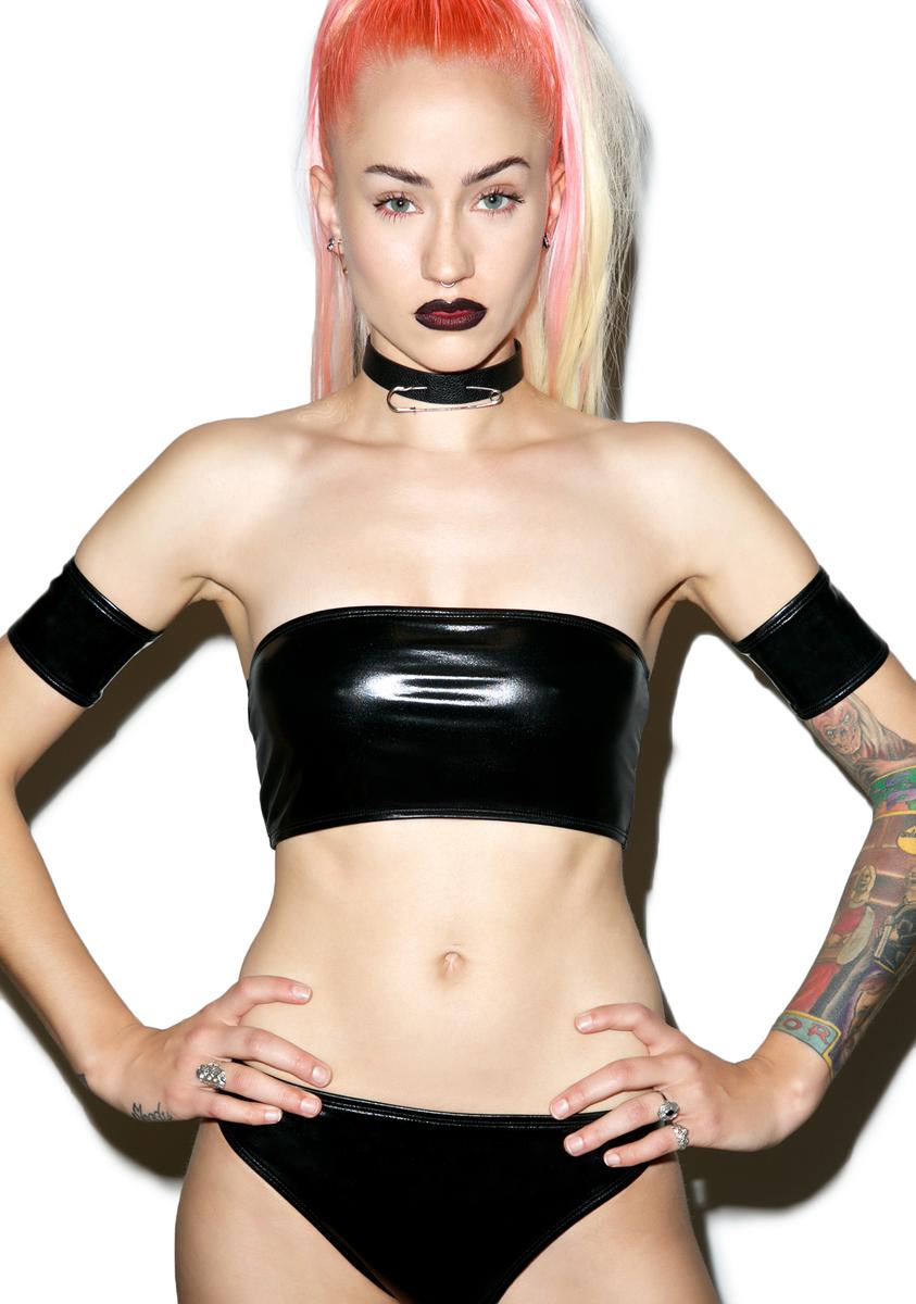 Alaska Bandeau Latex Bikini Top Dolls Kill,All Products : American Fashion Style Bags On Sale