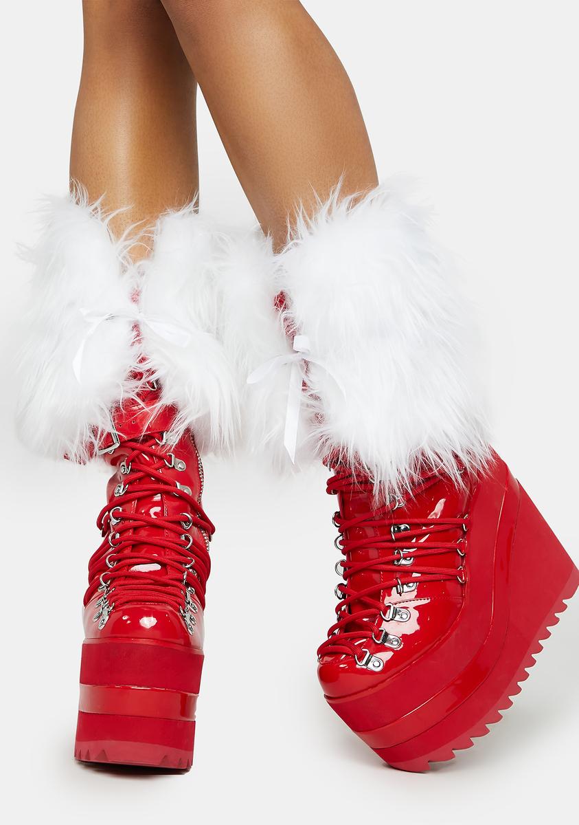 J Valentine White Fur Boot Topper – Dolls Kill