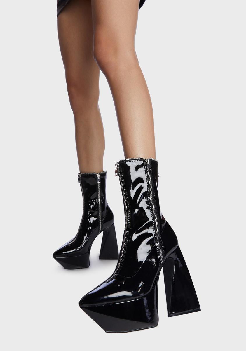 Future Trippin' Patent Ankle Boots