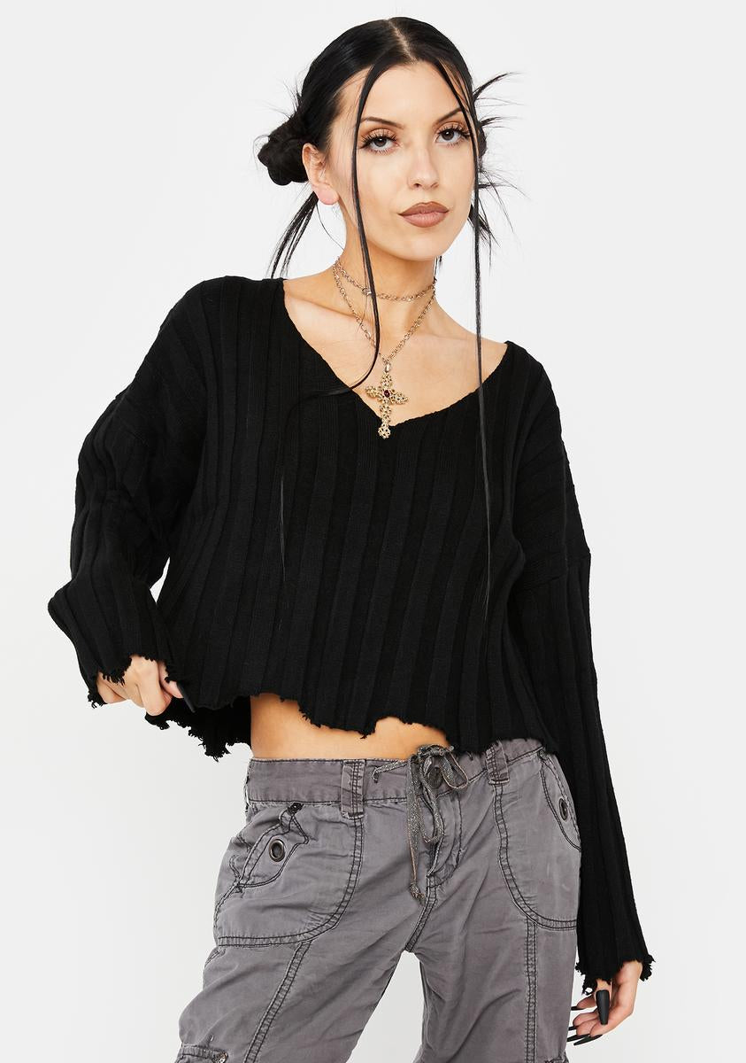 Reminders Distressed Sweater,New Products : American Fashion Style Bags On Sale
