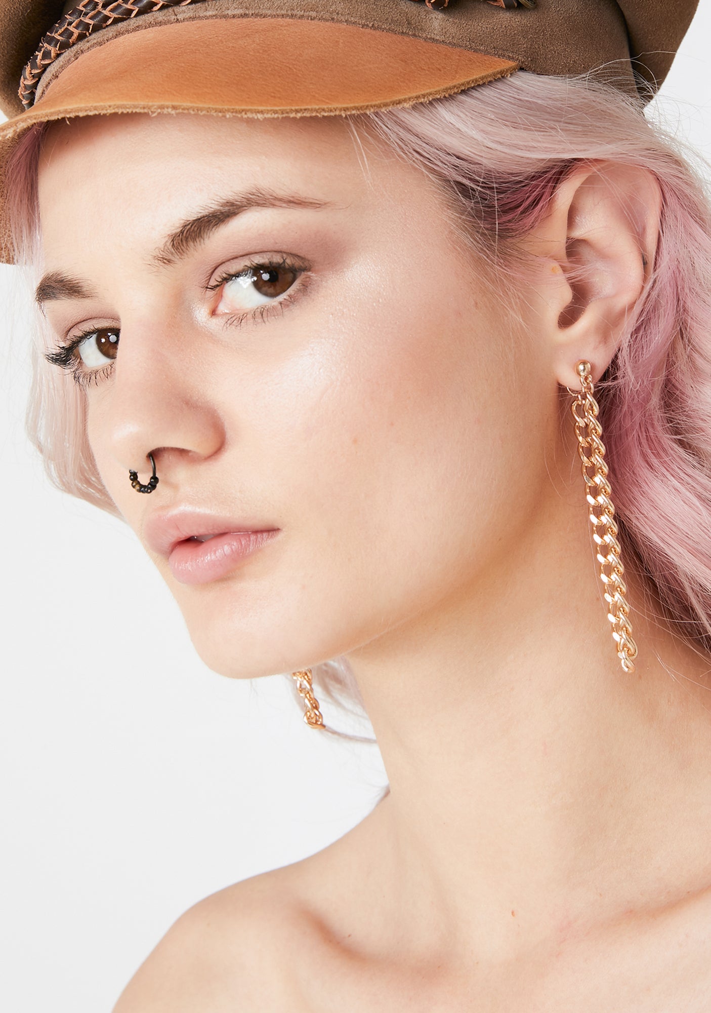 Chain Richer Gold Chain Earrings – Dolls Kill