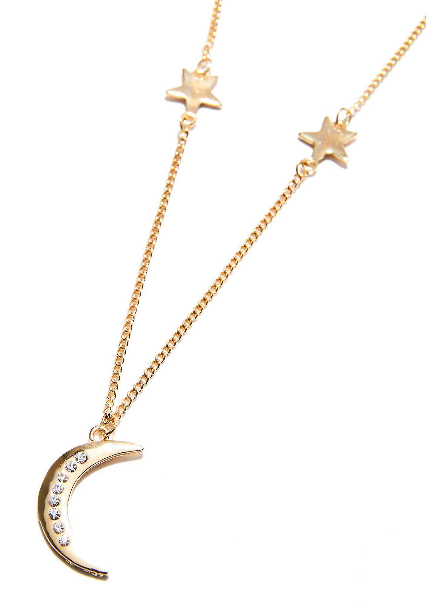 Txtp Gold Moon Stars Necklace – Dolls Kill