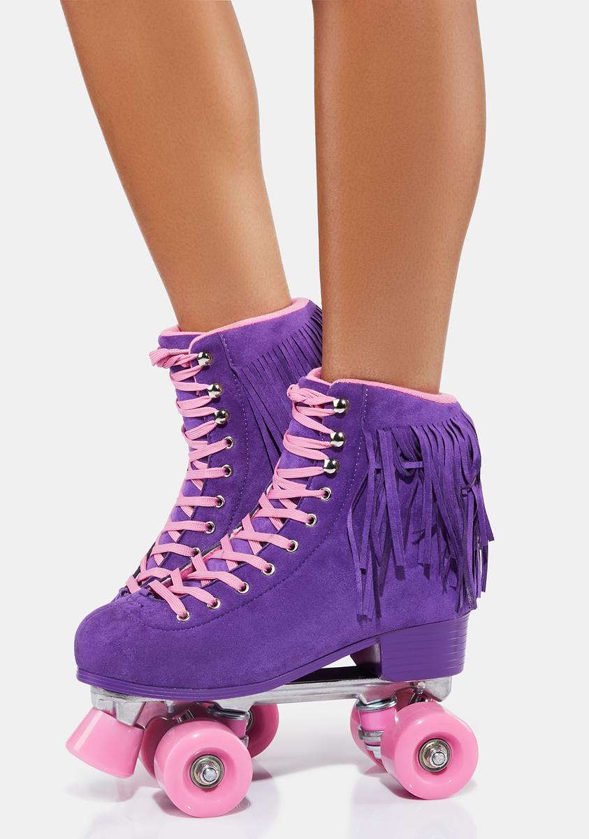 Purple Pink Roller Skates