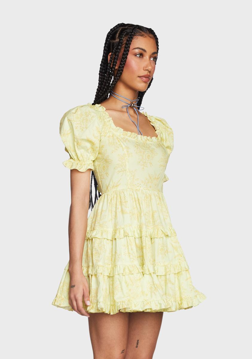 Sugar Thrillz Floral Print Babydoll Dress