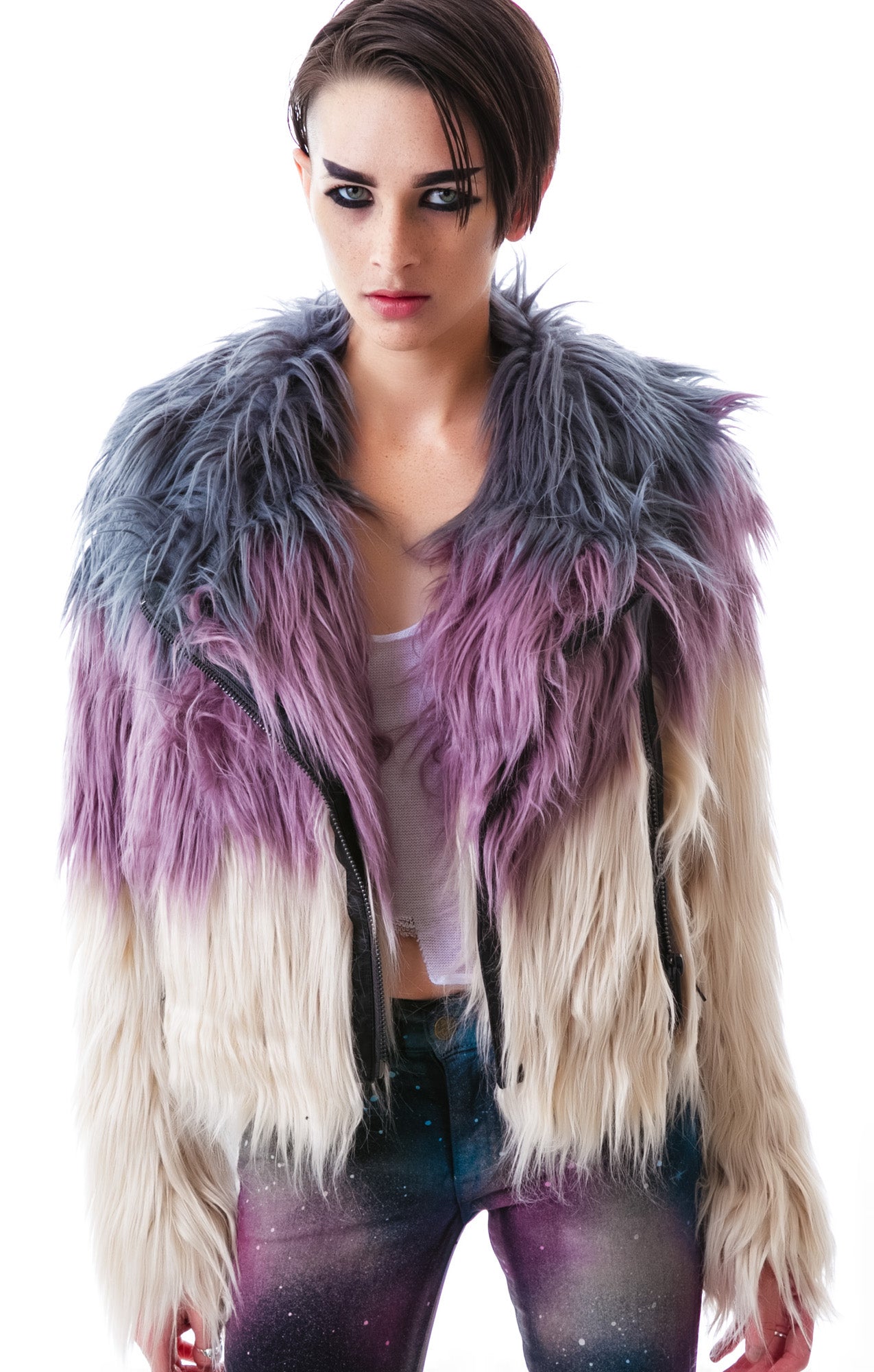 Minx Faux Fur Moto Jacket – Dolls Kill