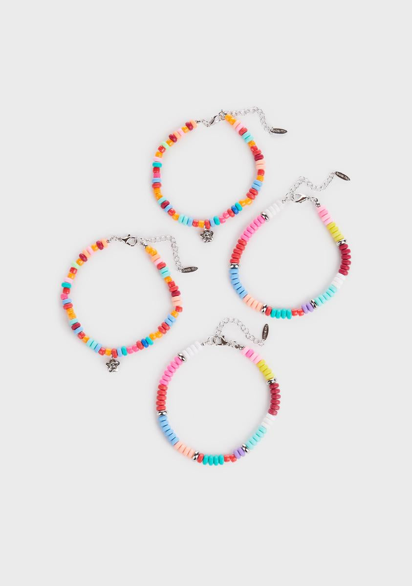 Beaded Anklet Set - Multi – Dolls Kill