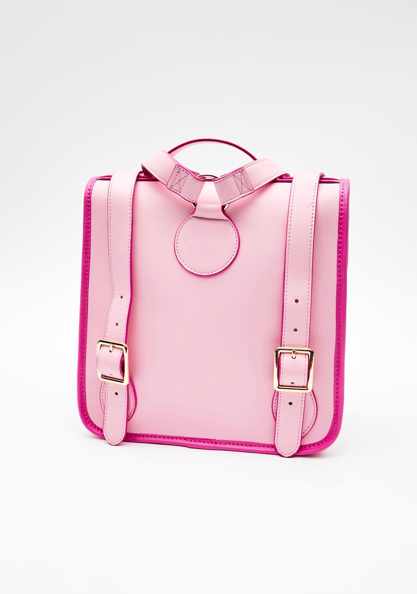 Sugar Thrillz Patch Fold Top Backpack Pink – Dolls Kill display picture 3
