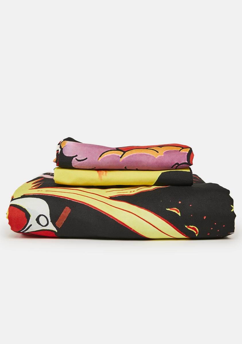 Dolls Kill x Hot Stuff Casper Duvet Cover Pillowcase Set Red