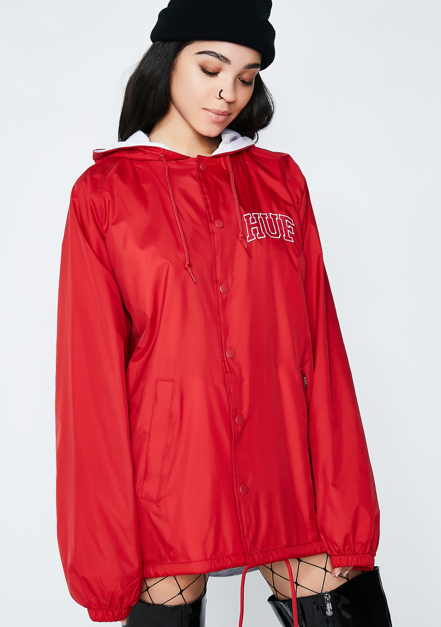 Arch Block Hooded Coach Jacket – Dolls Kill