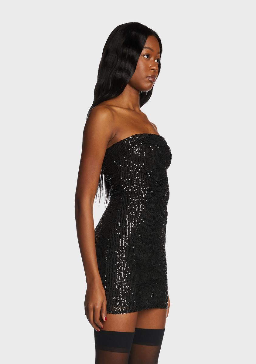Sequin Strapless Dress