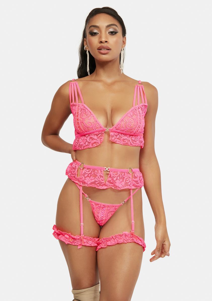 Oh So Sweet 4-Piece Garter Lingerie Set,Specials : American Fashion Style Bags On Sale