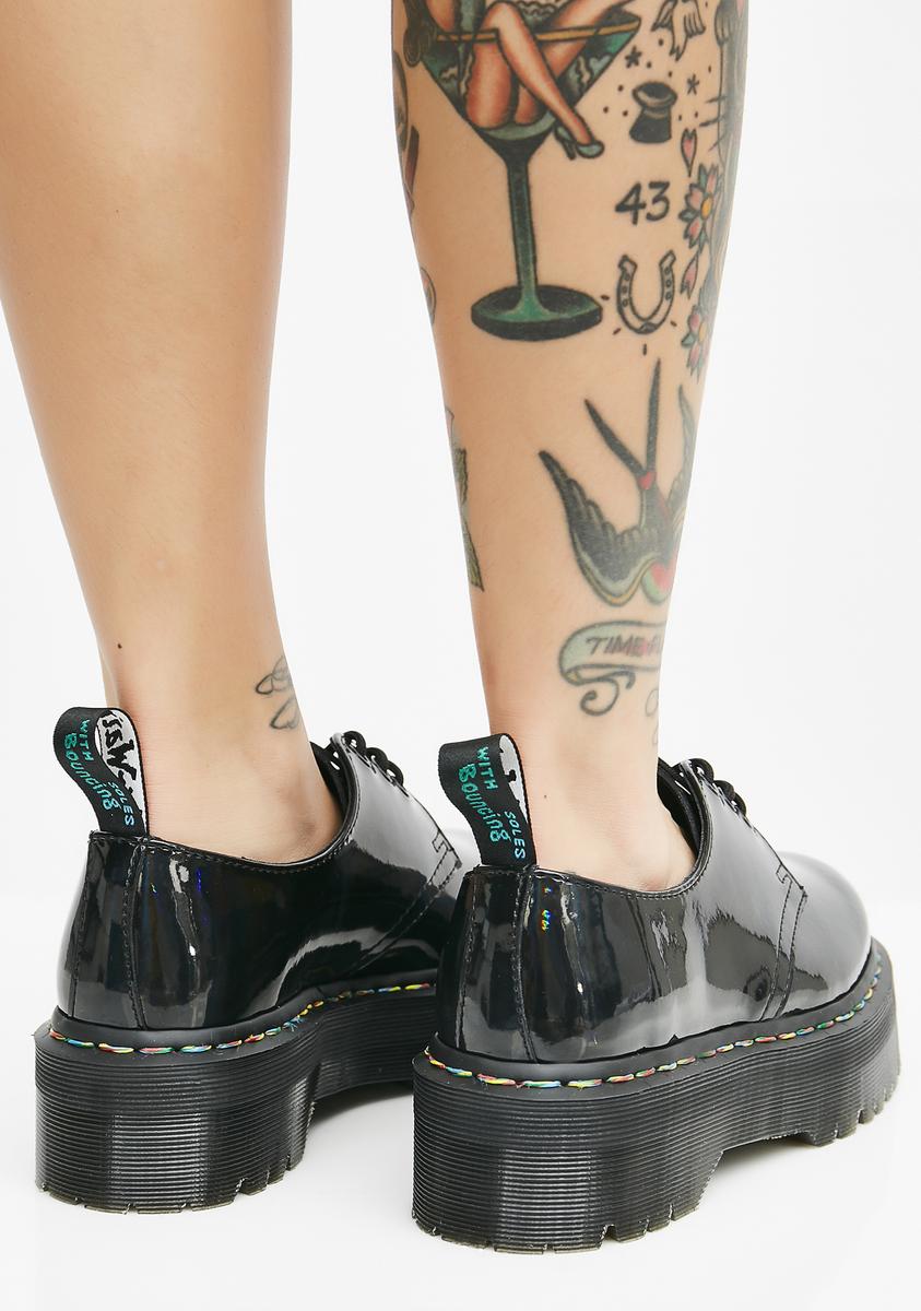 Dr. Martens 1461 Rainbow Patent Quad Shoes â Dolls Kill