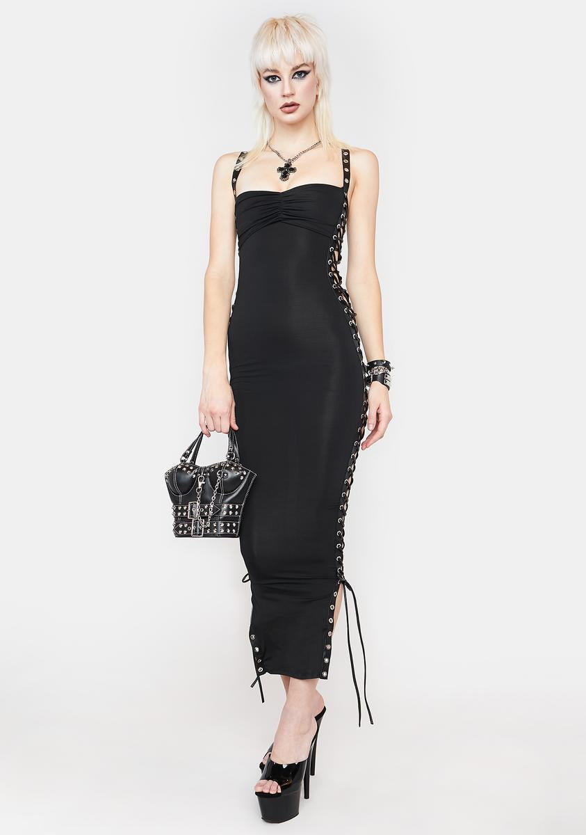 dollskill maxi dress Midnight Draw You In Maxi Dress