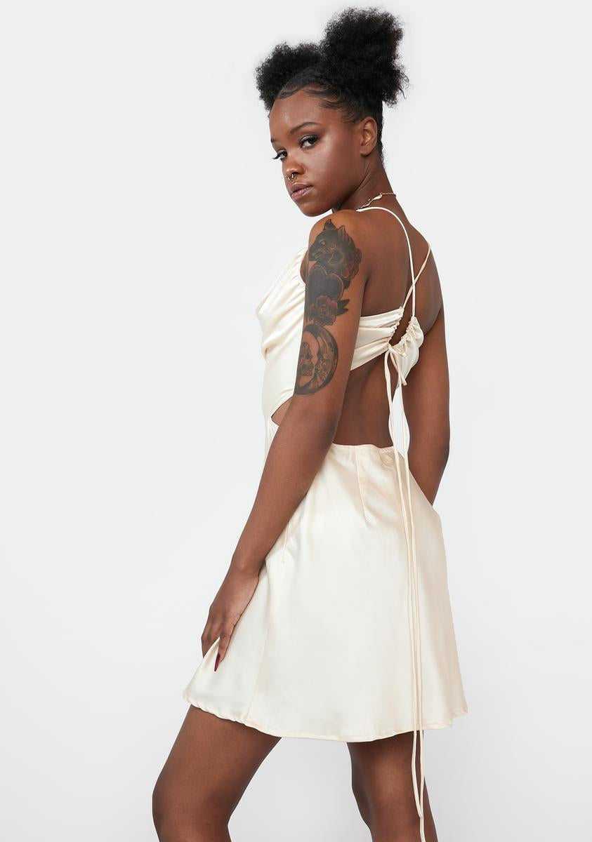 dollskill satin dress Satin Strapless Mini Dress