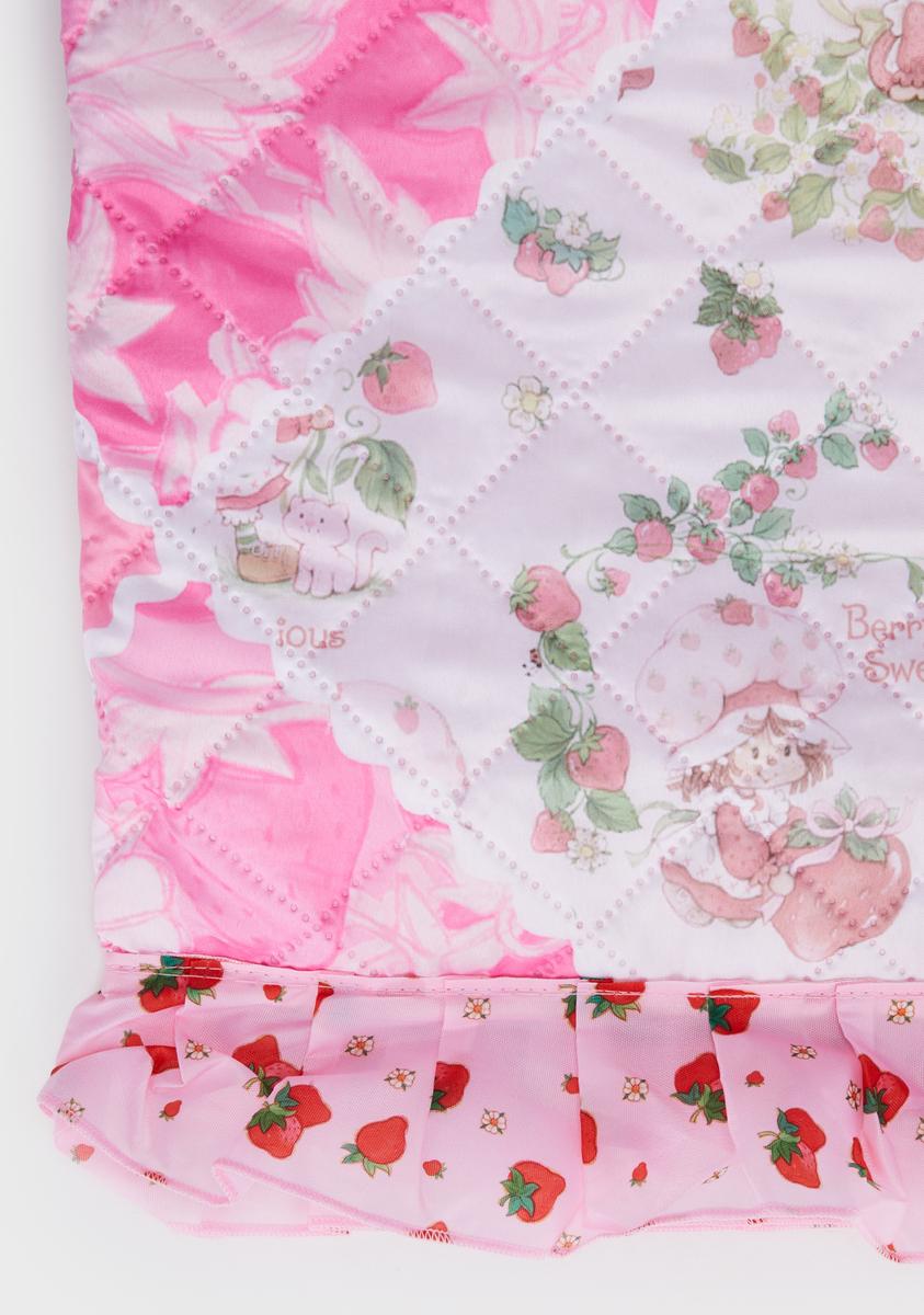 Dolls Kill X Strawberry Shortcake Quilted Picnic Blanket With