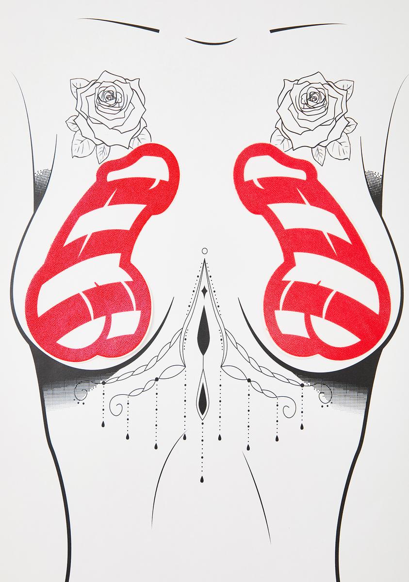 Candy Cane Dick Pasties