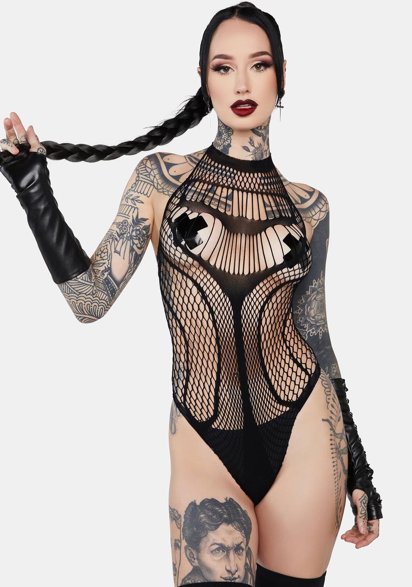 Double Dare Fishnet Teddy,Specials : American Fashion Style Bags On Sale