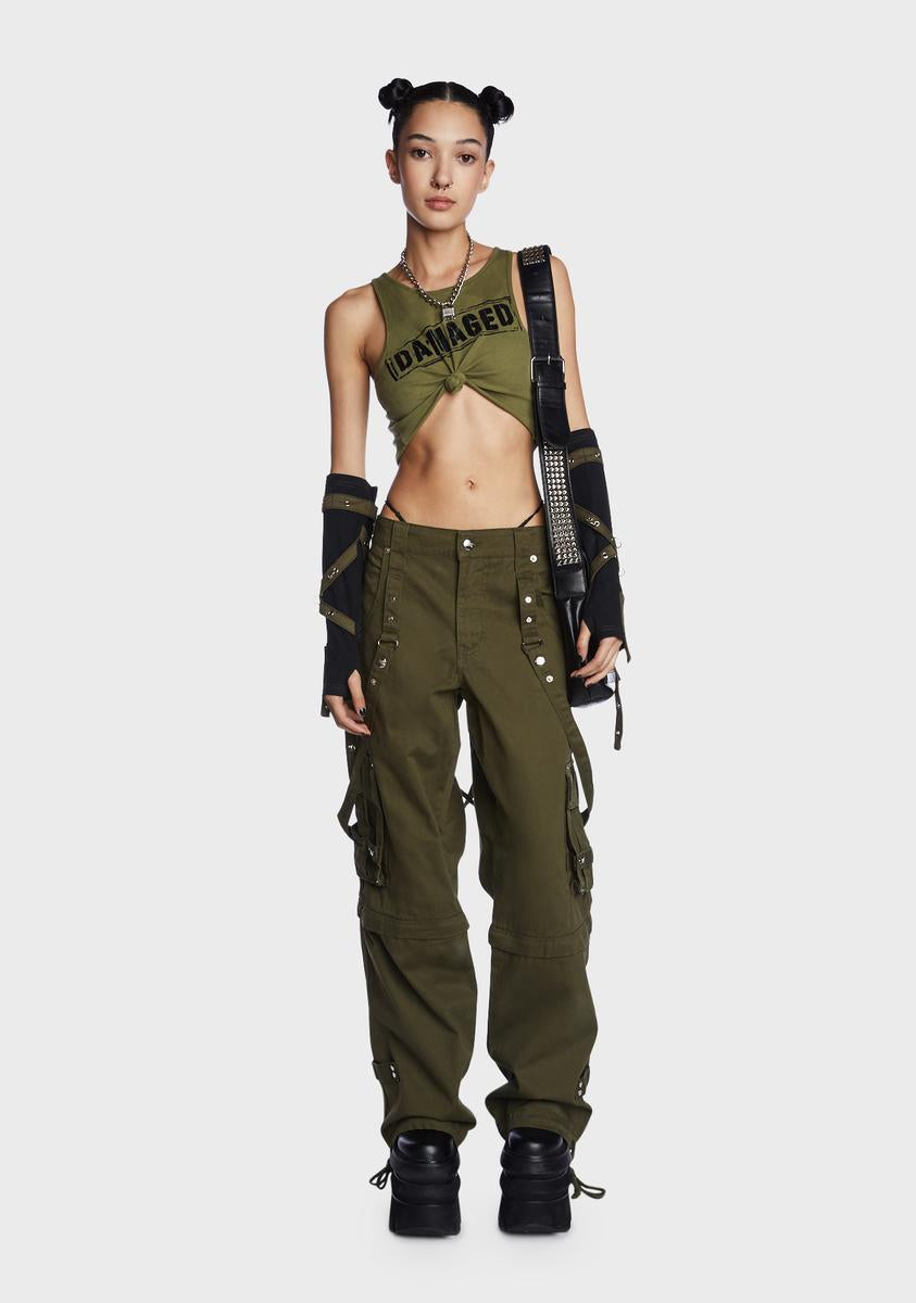 Tripp Nyc Zip to Zip Pants-Green | US 29