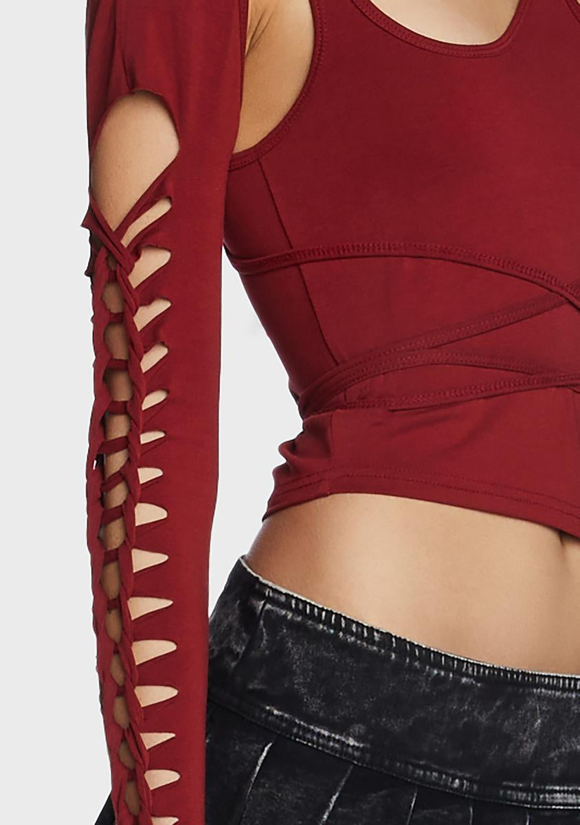 cut out sleeve tops