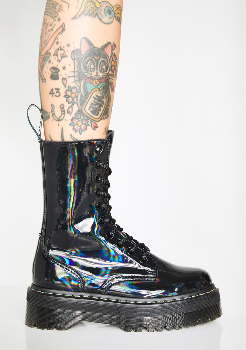 Martens Jadon Hi Rainbow Boots – Dolls Kill - Main Image