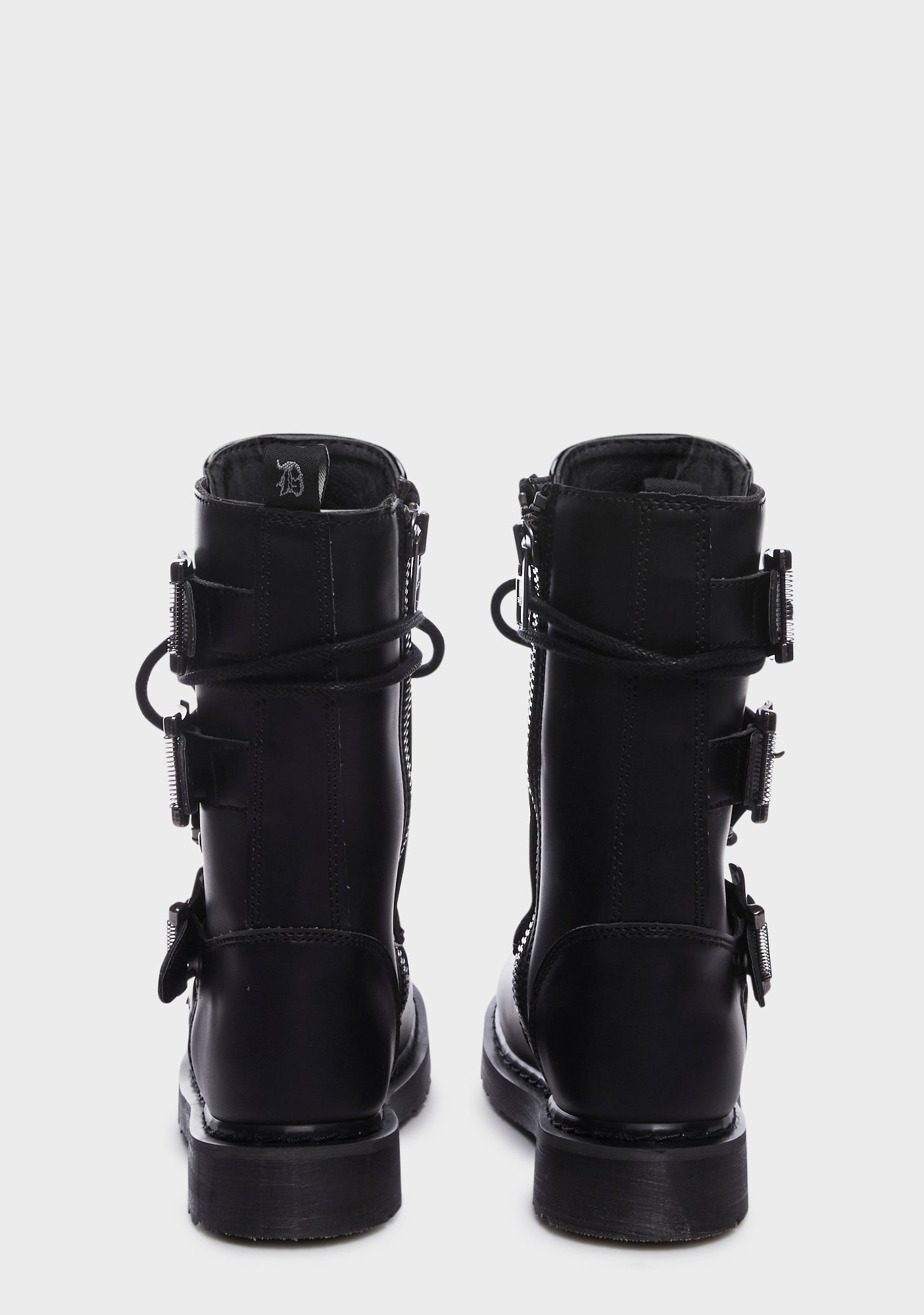 Bolt Mens Black Combat Ankle Boot - Vegan Leather Combat Boots for Men