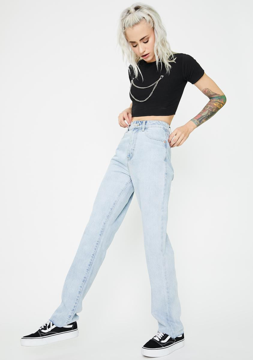 Momokrom Straight Leg Slim Denim Jeans – Dolls Kill