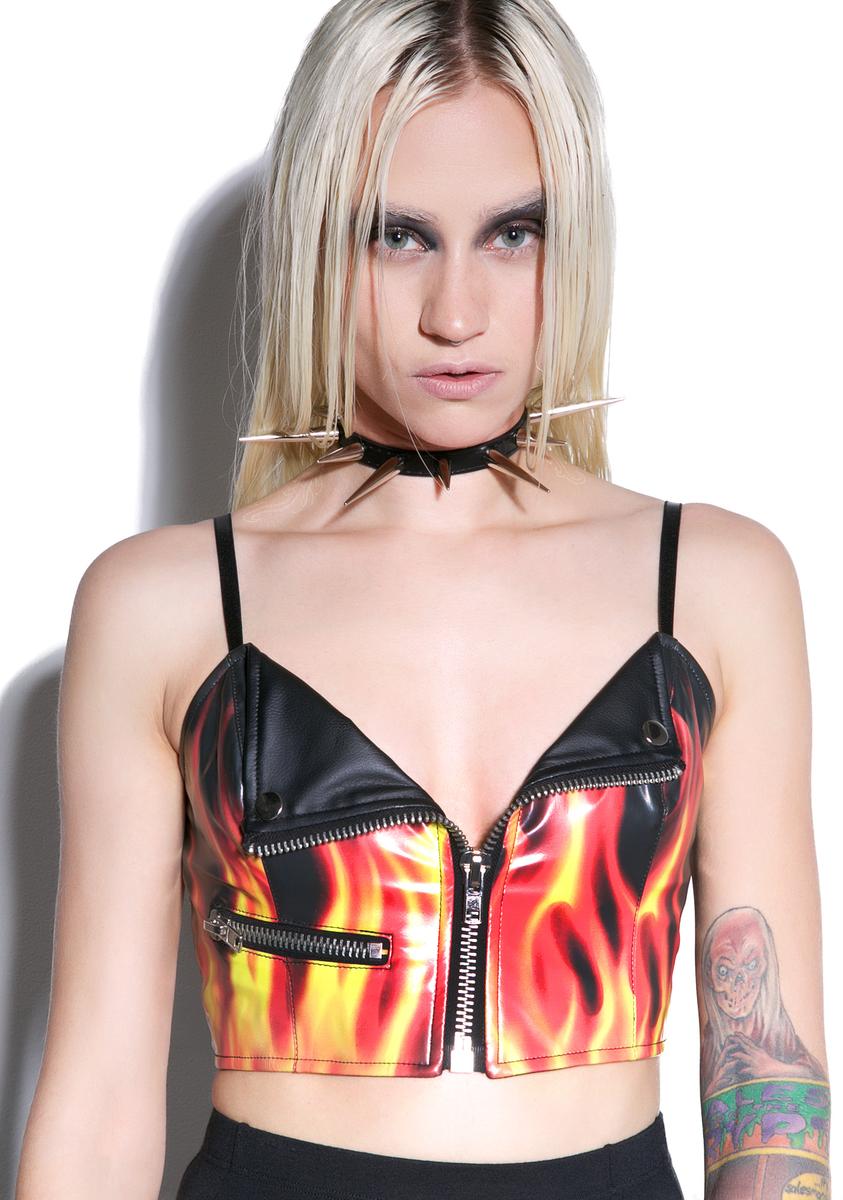 FlaminÂ Hot Moto Top Dolls Kill x 24HRS,New Products : American Fashion Style Bags On Sale