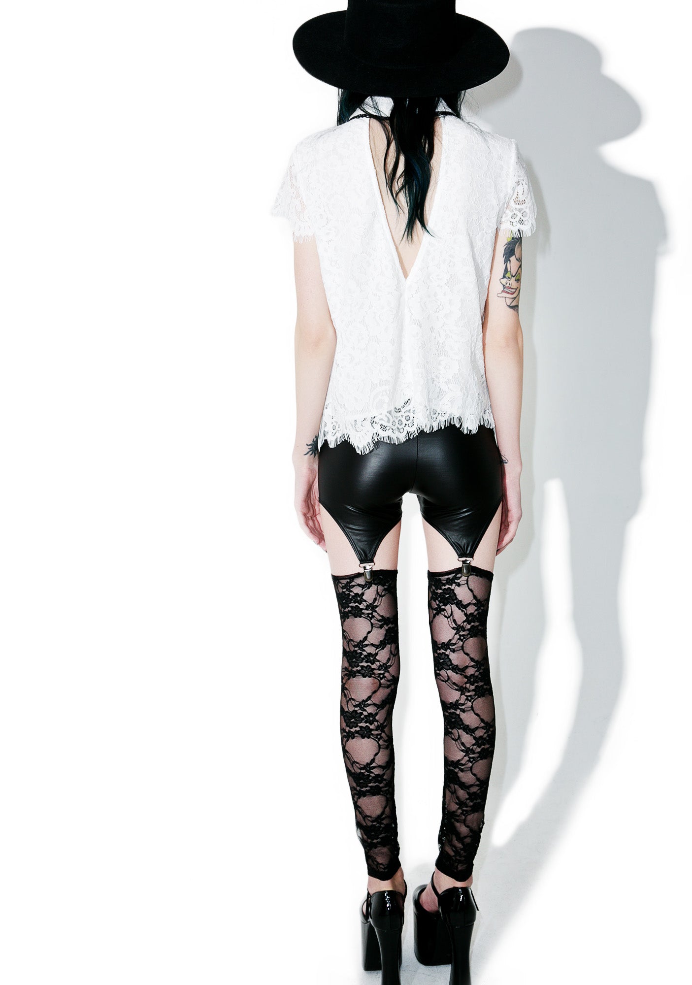 Lace Lust Garter Leggings – Dolls Kill