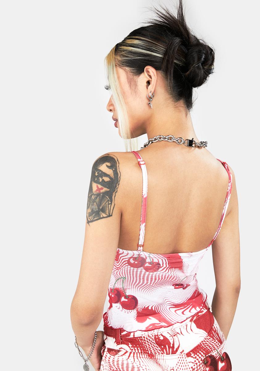 Cherry Swirl Print Cami Top