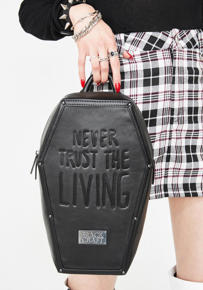 Blackcraft Never Trust Coffin Backpack – Dolls Kill display picture 2