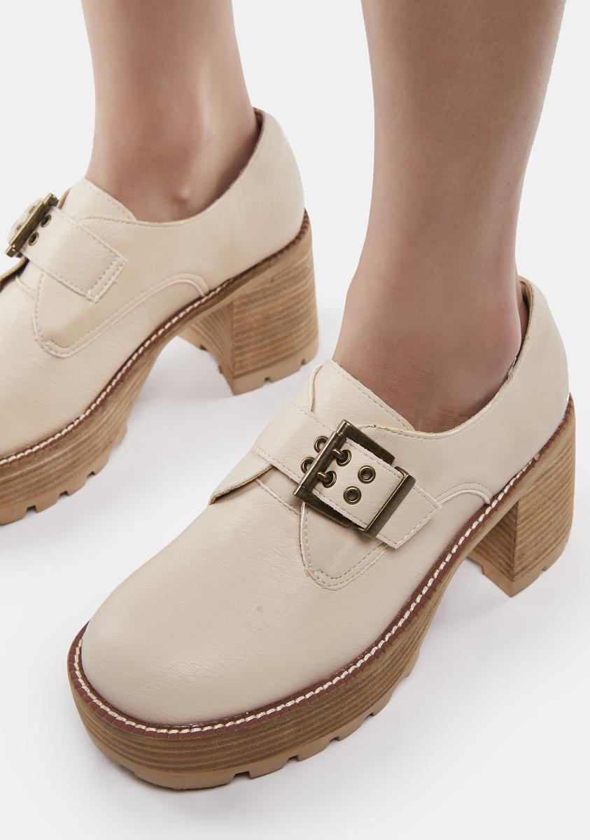metallic platform oxfords