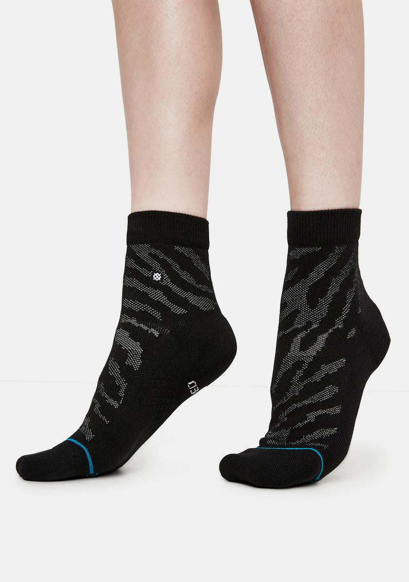 Calze Uomo Stance Inline Eldrick - Colore Oliva, Altezza Crew, Tecnologia Infiknit Anti-Sfondamento